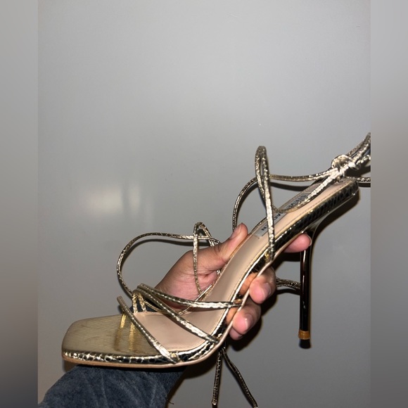 Steve Madden Heels Gold snake skin - Picture 5 of 5